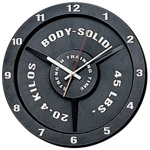 Часы в виде тяжелоатлетического диска BODY SOLID STT45